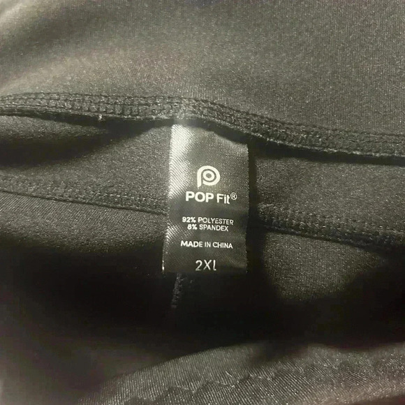 POP Fit Size 2X Woman’s Mesh Cut Out Leggings Plus Size Leggings Goth Metal - Picture 4 of 4